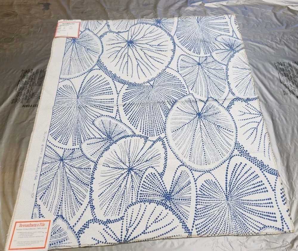 brunschwig fils fabric 100% Acrylic Fabric Sample-“Del Lago”-marine-28″×35″-L241