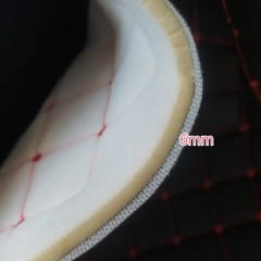 Faux Leather Double Thread Quilted Vinyl Fabric Foam Backing Upholstery Material