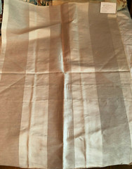 AST A. Sommer Textiles Natural Stripe 34 x 26″ Linen Blend Fabric Sample