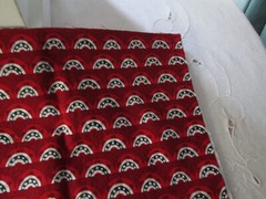 Patriotic Red Bunting Print Fabric 40″ Wide x 17″ Long