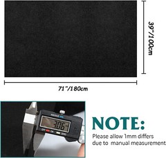 1.8M x 1M Black Thick Subwoofer Speaker Felt Fabric Carpet Craft Auto Liner