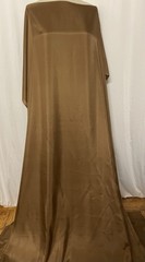 100% Luxurious Silk Habotai Taupe Brown Fabric By The Yard 44 “Wide