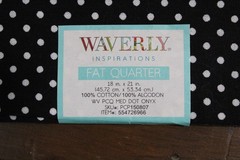 Fabric Fat Quarter Black White Dots Single Piece 18″ x 21″ 100% Cotton NEW!