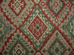 Rosso Kilim Chenille Fabric Curtain Upholstery Cushion Throws Footstool Use