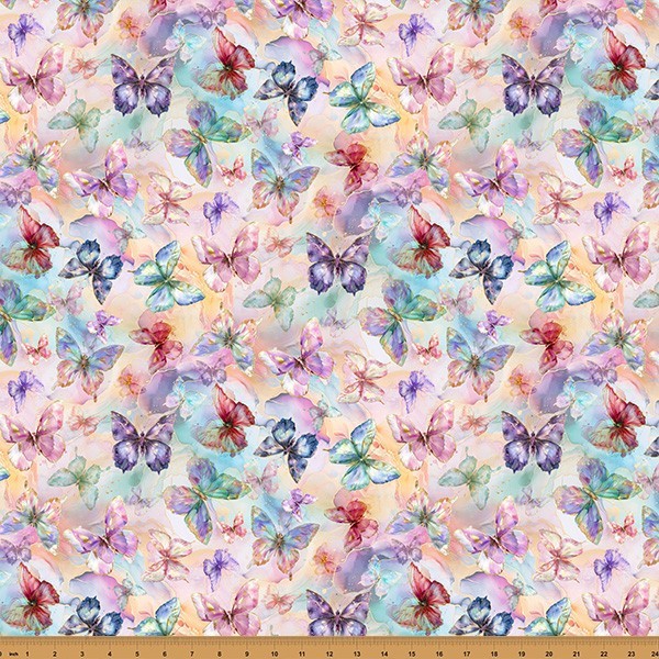 Flourish By Hoffman Fabrics – Pastel Butterflies #X5630-135