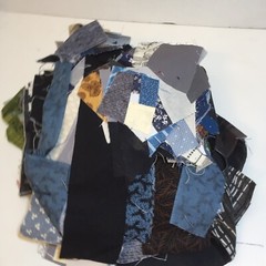 1 Pound 12 Ounces Cotton Print Fabric Quilt Scraps Leftovers O