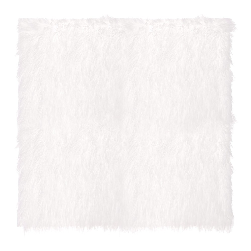 30″x30″ White Faux Fur Square Fabric for Crafts, Gnomes, Animal Costumes