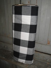 Dunroven House 3 Inch Farmhouse Check Black White Woven Cotton Homespun Fabric