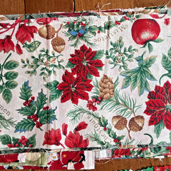 26 Christmas Holiday Cotton Fabric Strips Quilting Scraps Remnants Crafts