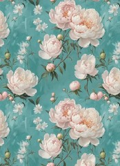 Green Big Flower Fabric 55” Wide By Yard Soft Dress Robe Material Viscose Rayon