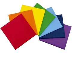 7 Pcs 18×21 Inch Cotton Fat Quarters Bundle Solid Rainbow Patchwork Sewing