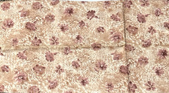 CLASSIC COTTONS 2003 Peach and mauve color floral COTTON FABRIC 9″ x 44″ long