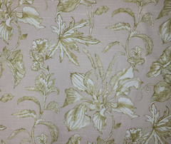 Oliver in Herbal BTY Richloom 100% Cotton Slub 54″ Wide Floral Leaf