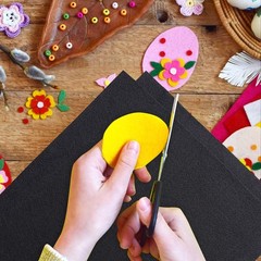 20 PCS Black Soft Felt Sheets 8×12 Inch 1.4mm Thick Handicraft Fabric DIY