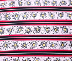 Daisy Stripe BTY Unbranded Red White Yellow Blue Black
