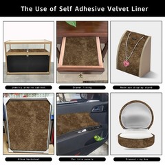 Self Adhesive Felt Velvet Fabric Liner Velvet Drawer Liner for Jewelry Drawer…