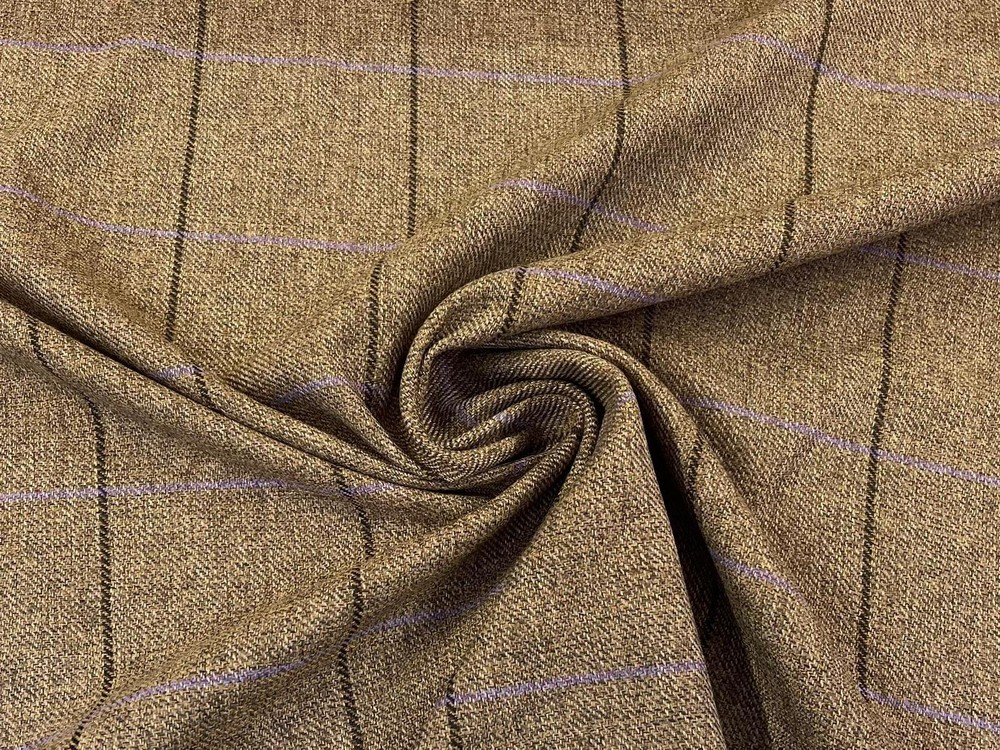 Grampian Check Faux Wool Fabric Material – CAVALIER