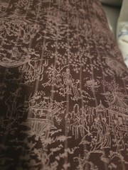 VTG CHINOISERIE Soverign Textiles Fabric Brown/Cream/Sewing/Craft/Home/44″/BTY