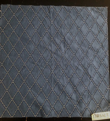 THIBAUT Beaded Trellis in Navy 16 3/4 x 17 1/4″ Geometric Woven Fabric Sample