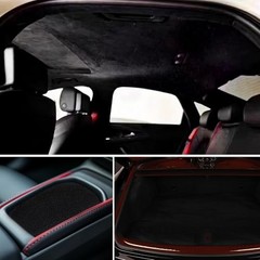 Black Suede Auto Headliner Fabric 96″ L x 60″ W Foam Backing for Car Truck SUV R