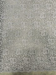 Elaine SILVER GREY Floral Scalloped Nylon Spandex Stretch Lace Light Weight Fab