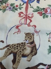 Remnant – Antique Circus Toile Designer Upholstery fabric- 2 Yd 10”