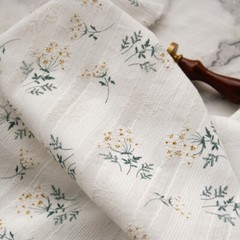 1Yard*140cm Elegant Floral Lace Embroidery Cotton Fabric Material For Shirt