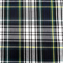 Green White Plaid Poplin P/C Uniform 5.5oz Fabric 61″ W Lot of 3 Yards for $15