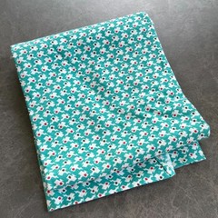Peter Pan Cotton Fabric Blue Retro Mid Century Modern Pattern – 1.25yd, 44″