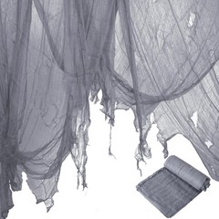 200″ x 40″ Halloween Creepy Cloth, Gray Spooky 200 x 40 Inch,
