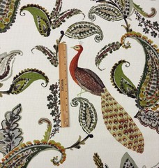 FILIPPO UECHER DOMENICO 70 PEACOCK MADE IN ITALY 100% LINEN FABRIC BY YARD 55″W