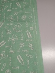 Fabric Traditions Light Green Background Baby Themed 1 Yard + 26″ x 44″
