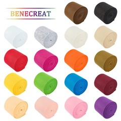 BENECREAT 19.7ftx5.5 Felt Fabric Craft White 236.4 inches x 5.5 inches,