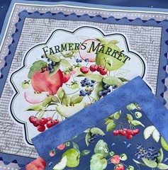 Farmer’s Market Repeating Border Stripe 6278MU By half yd cont cuts