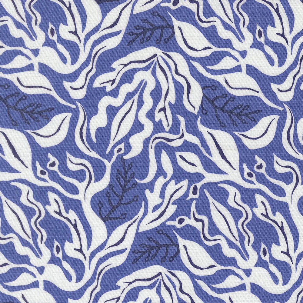 MODA – Reef by Kate Spain – Under the Sea Novelty Seaweed – Blue Whale 1/4yd