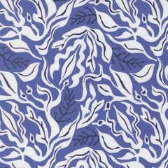 MODA – Reef by Kate Spain – Under the Sea Novelty Seaweed – Blue Whale 1/4yd