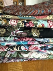Vintage Fabric Lot Cotton Floral Dark Moody Victorian Cottagecore Calico 4.5 Lb+