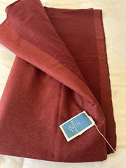 PENDLETON Virgin Wool 6+Yd Remnant 60″ Wide Burgundy Sponged Medium Weight Label