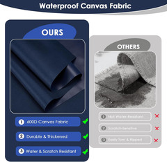 Waterproof Canvas Fabric by the Yard 60″ W 600 Denier PVC Backing Water Repellen