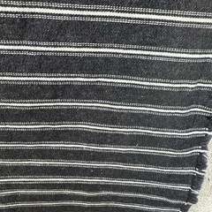Black White Ticking Stripe Fabric Upholstery Craft Sewing Remnant 20×60
