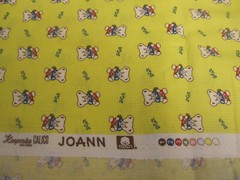 Cotton Fabric Petite Teddy Bears Tossed on Yellow Jo Ann 2yd 8″ x 44