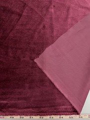 Contessa BURGUNDY Plush Non-Stretch Velvet Fabric for Apparel, Costumes, Curtai