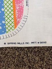 Vintage Cotton~Canvas Pillow Panel Train Zoo Animals Numbers Spring Mills 5692