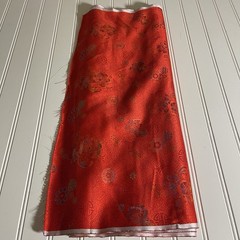 SILK Orange, FABRIC 6 Yards x 22 Inches Wide or 216 Inches x 22 Inches Wide