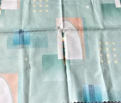 Atomic Mid century Modern Fabric Square Greens 30”X 30” Great for A Pillow