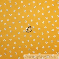 BonEful Fabric FQ Cotton Quilt Yellow White Dog Bone Stripe Check Block Unisex S