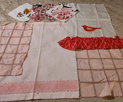 85+ Linens&Fabric Pieces Ribbon Trim Lace ForCrafts Slow Stitching Junk Journals
