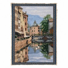 Annecy France Unfinished Grande Tapestry Wall Hanging Crafters Fabric Piece