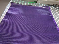 Black+ Purple Aramid Carbon Fiber Blended Fabric Carbon Fixed cloth 100cm*50cm