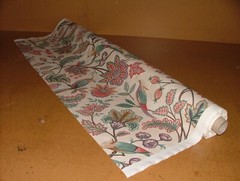 Curtain Upholstery Fabric Chanterelle Wineberry Ornate Bird Floral Cushion Blind